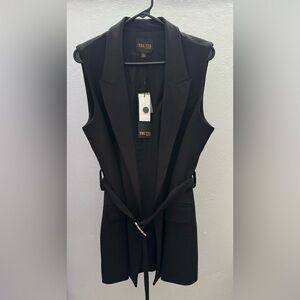 Truth Black Blazer Vest with Belt